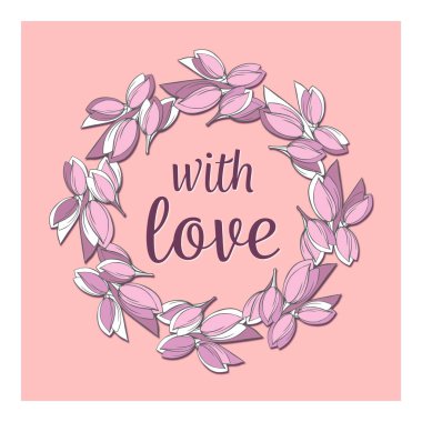 floral frame design, illustration, vector, 