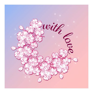 floral frame design, illustration, vector, 