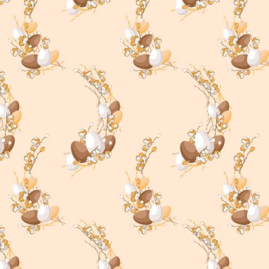 Paskalya yumurta ve çiçek desenle