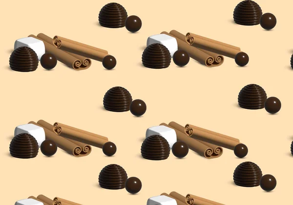 Pattern Chocolate — Stock Vector