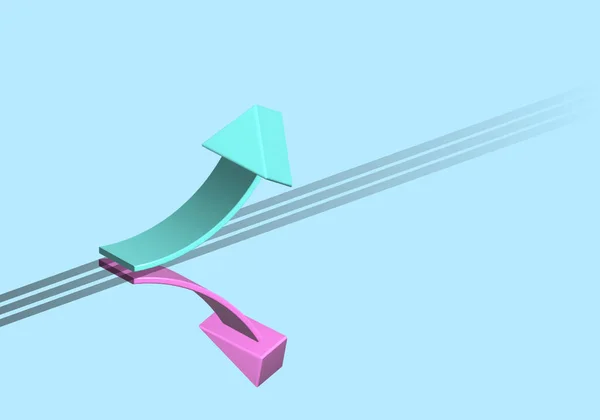3D箭 带有3D箭的模板 — 图库矢量图片