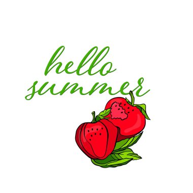 Merhaba yaz, çilekli çilek.