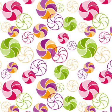 parlak tatlı desenli boyalı şekerler ve lolipoplarla