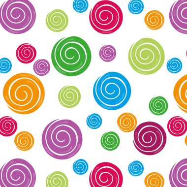 parlak tatlı desenli boyalı şekerler ve lolipoplarla