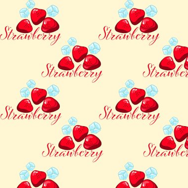 Çilekli meyve suyu ile yaz şablonu