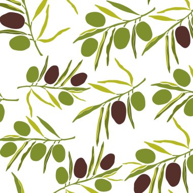 Zeytin ve biberli çizilmiş desen