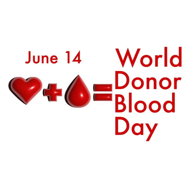 Dia Mundial Doador Sangue — Vetor de Stock