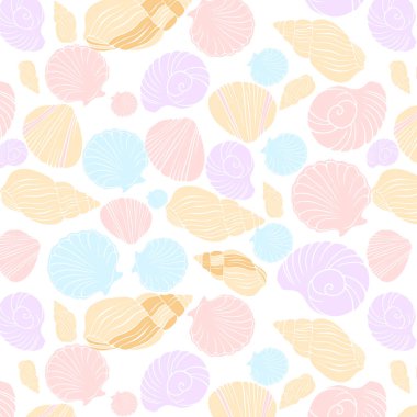 Kusursuz desenli boyalı deniz kabukları