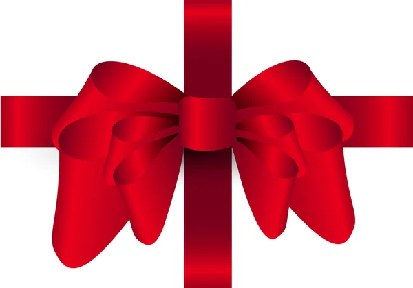 Rote Schleife Für Geschenkverpackung — Stockvektor