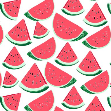 Boyalı karpuz ile kusursuz desen