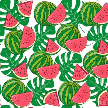 Boyalı karpuz ile kusursuz desen