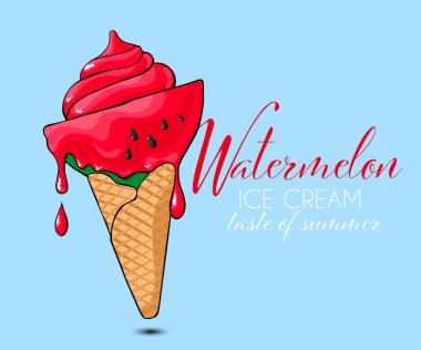 Karpuzlu dondurma, yazın tadı.