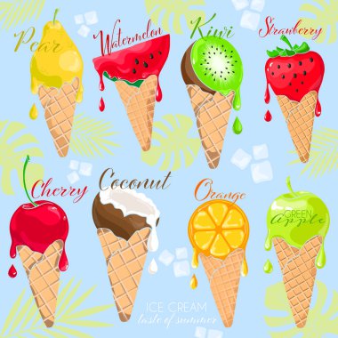 Dondurmalı meyve karışımı, el yapımı.