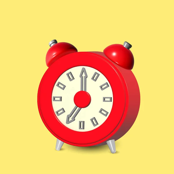 Κόκκινο Ξυπνητήρι Κόκκινο Ρολόι — Διανυσματικό Αρχείο