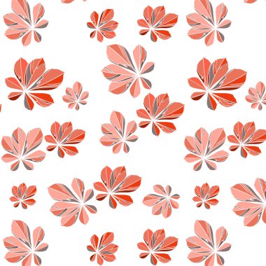 Seamless modeli ile elle çizilmiş sonbahar yaprakları