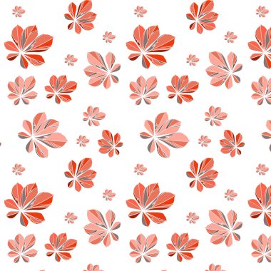 Seamless modeli ile elle çizilmiş sonbahar yaprakları