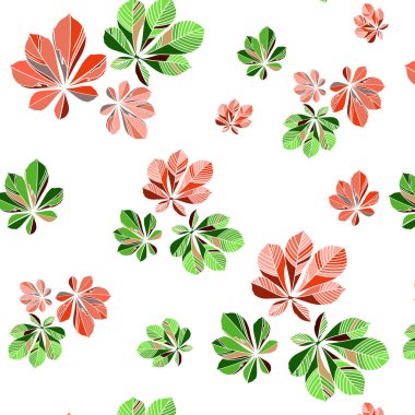 Kestane yaprağıyla çizilmiş desen