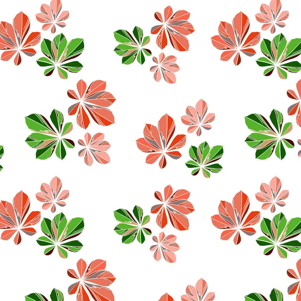 Kestane yaprağıyla çizilmiş desen