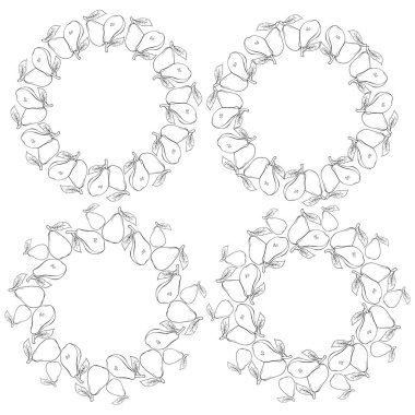 armut boyalı meyve çerçevesi