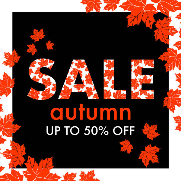 baker autumn sale in maple leaves