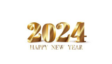 2024 mutlu yeni yıl metin tasarımı.