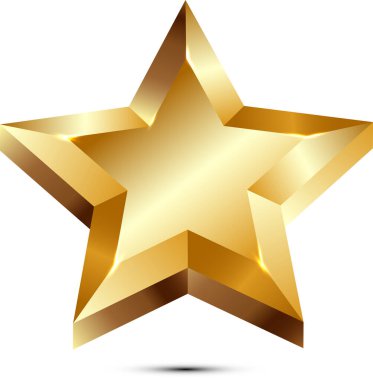 Altın yıldızın vektör çizimi