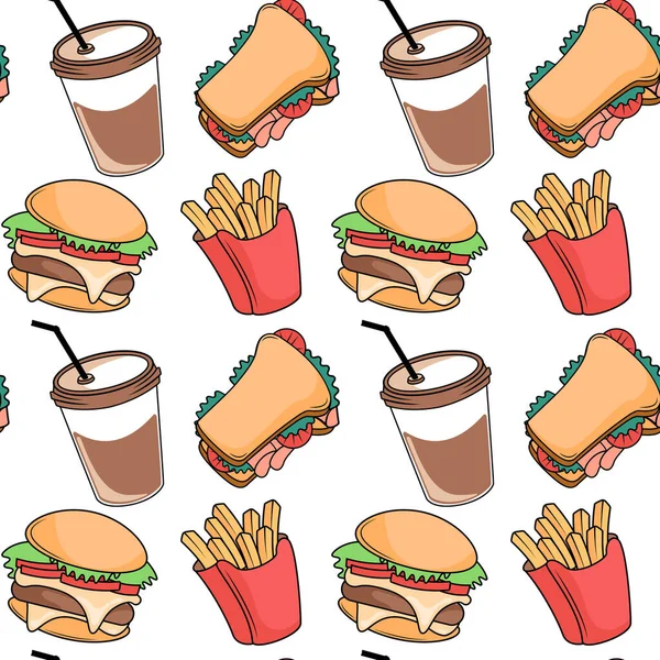hamburger food fast food,fast food seamless pattern pattern with fast food ,