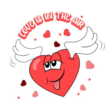 Kalp uçan bir aşk tanrısıdır. Sevgililer Günü