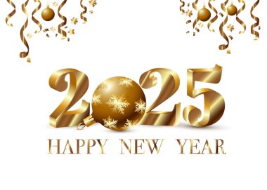 Mutlu yıllar 2025, 3D altın sayılar 2025