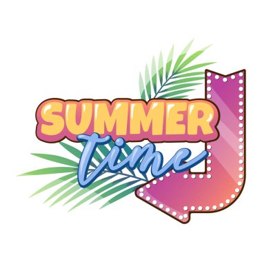 Tatil tasarımları, seyahat blogları, tebrik kartları ve yaz dekorasyonu için mükemmel bir yazı çıkartması..