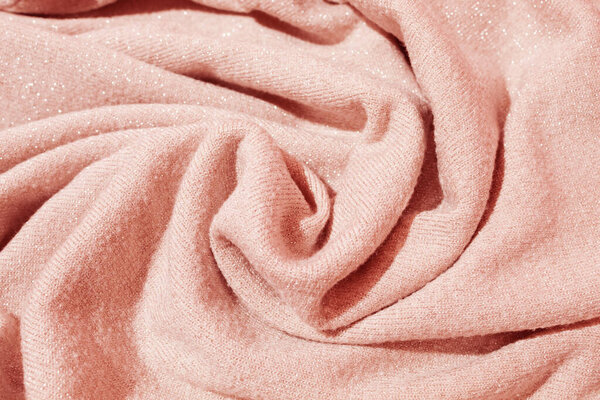 Персиковый цвет текстуры шерсти. Close up, Retro stile
