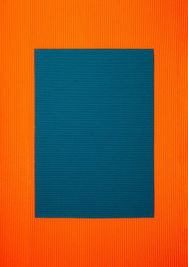 Orange and blue corrugated paper background suitable for cards clipart