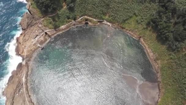 Vila Franca Island Azores 포르투갈의 칼데라 파노라마 멸종된 바다의 칼데라 — 비디오