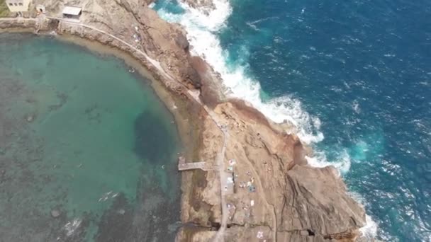 Naruszenie Boketa Widok Góry Pomiar Powietrza Caldera Oceanie Wyspa San — Wideo stockowe