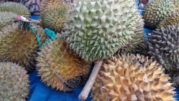 Durian Pazarda — Stok video