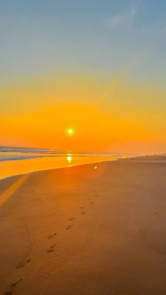 Захід Сонця Пляжі Тропіках Чудовий Захід Сонця — стокове фото