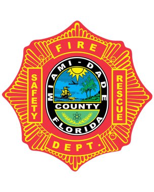 Miami-Dade ülkesi Florida kalkan yangını / Miami-Dade ülkesi Florida kalkan yangını.