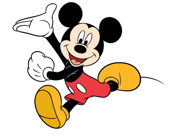 Mickey Souris Personnage Dessin Animé — Image vectorielle