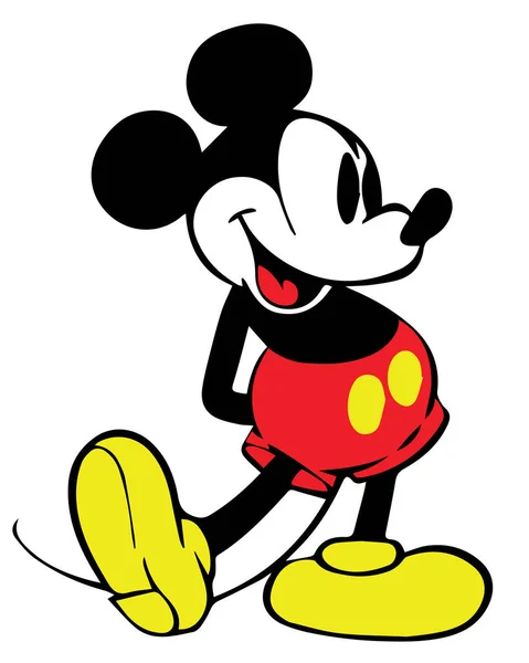 Vector Illustration Cartoon Mickey Mouse — Vector de stock