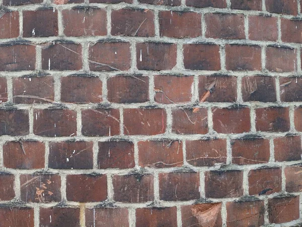 stock image brick patterns on and old factory chimney in Czech republic,SUsice former SOLO company -Europe which is set to be put down, red and brownish bricks,industrial pattern