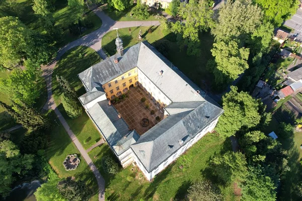Historische Stadt Kopidlno Tschechische Republik Europa Luftaufnahme Malerische Landschaft Frühling — Stockfoto
