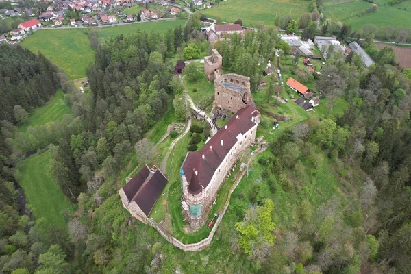 Velhartice Historický Středověký Hrad Česká Republika Pohled Panorama Evropy — Stock fotografie