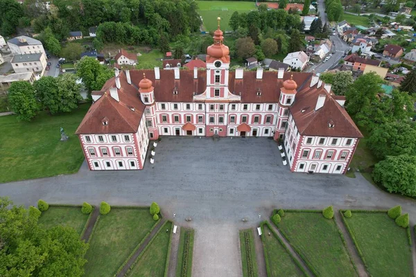 Mnichovo Hradiste Castello Chiesa Veduta Panoramica Aerea Repubblica Ceca Europa — Foto Stock