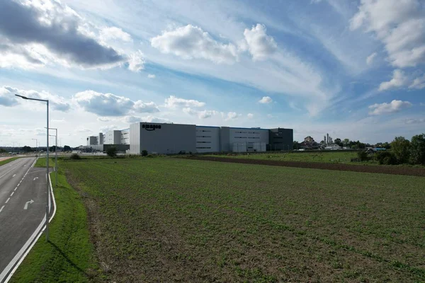 Kojetin Tschechische Republik September 2022 Brandneues Riesiges Amazon Warenverteilzentrum Außen — Stockfoto