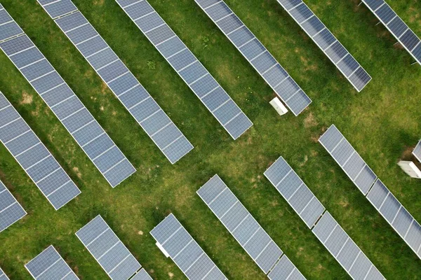 2022 Energía Solar Moderna Paneles Fotovoltaicos Energía Verde Producción Electricidad — Foto de Stock