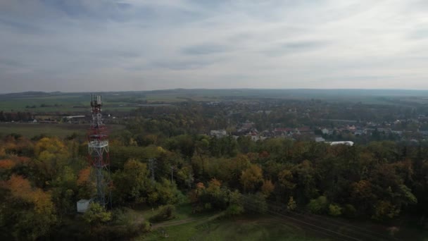 Aussichtsturm Rozhledna Vinice Uvaly Prahy Tschechische Republik Blick Aus Der — Stockvideo