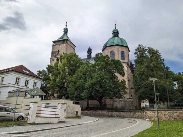 Havlickuv Brod Tsjechië Juli 2022 Historische Oude Kerk Met Toren — Stockfoto