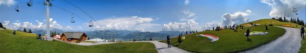 Kitzbuhel Austrial Giugno 2023 Red Bull Alps 2023 Prologo Decollare — Foto Stock
