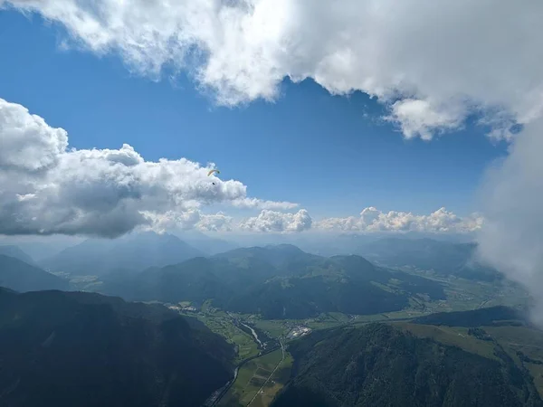 Εναέρια Πανοραμική Θέα Του Τοπίου Των Αυστριακών Άλπεων Στη Γερμανία — Φωτογραφία Αρχείου