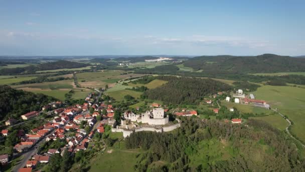Château Médiéval Historique Rabi République Tchèque Europe Panorama Aérien Vue — Video
